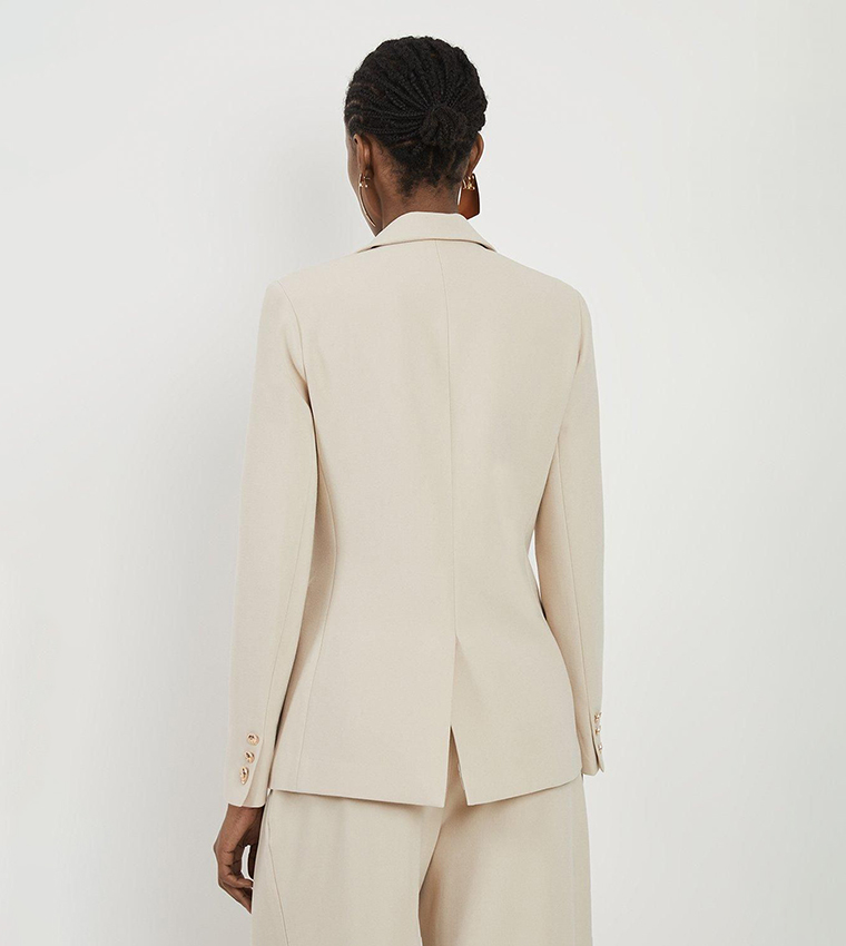 Lapel Collar Long Sleeves Blazer