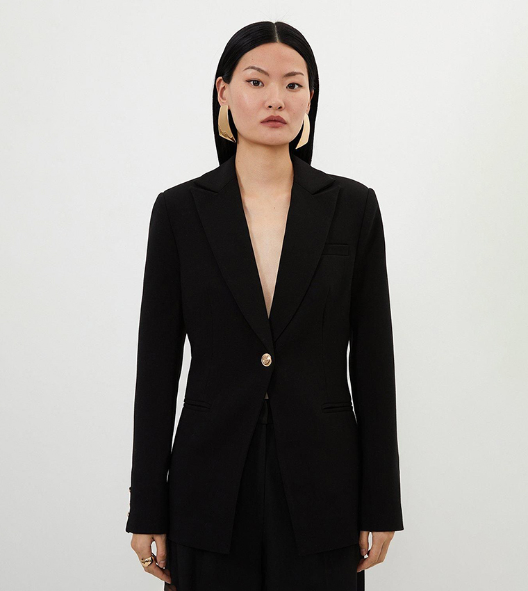 Lapel Collar Long Sleeves Blazer
