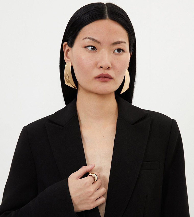 Lapel Collar Long Sleeves Blazer