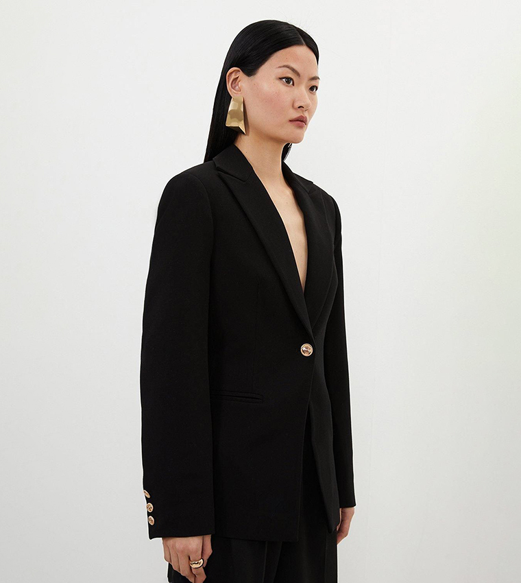 Lapel Collar Long Sleeves Blazer