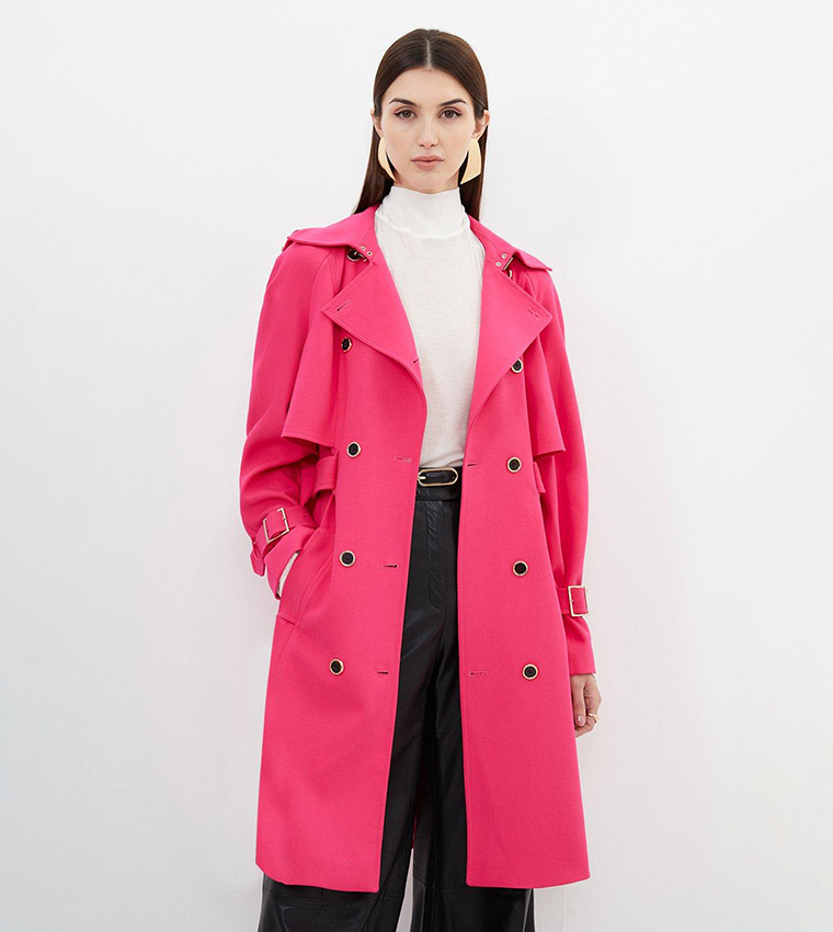 Karen millen pink on sale coat