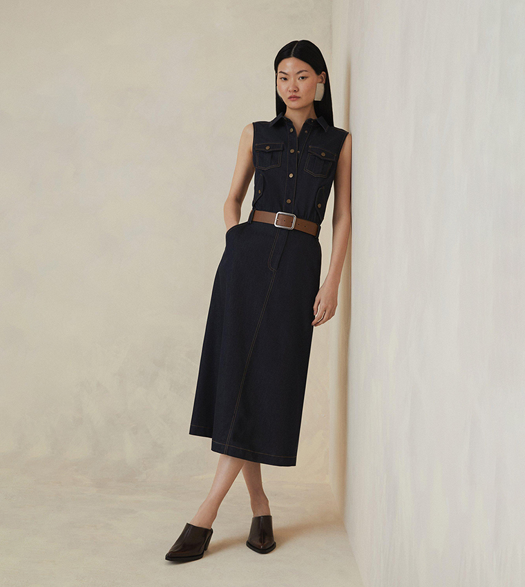 The Founder Tailored Denim Dress