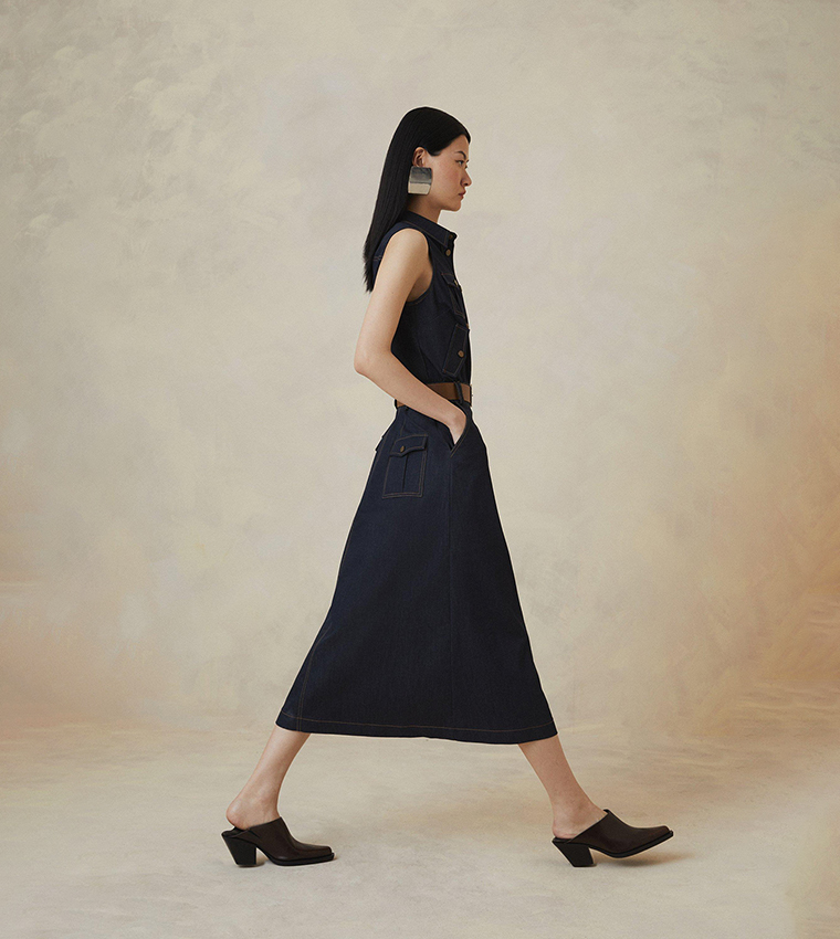The Founder Tailored Denim Dress