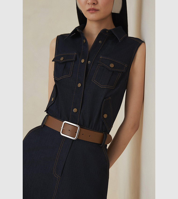 The Founder Tailored Denim Dress