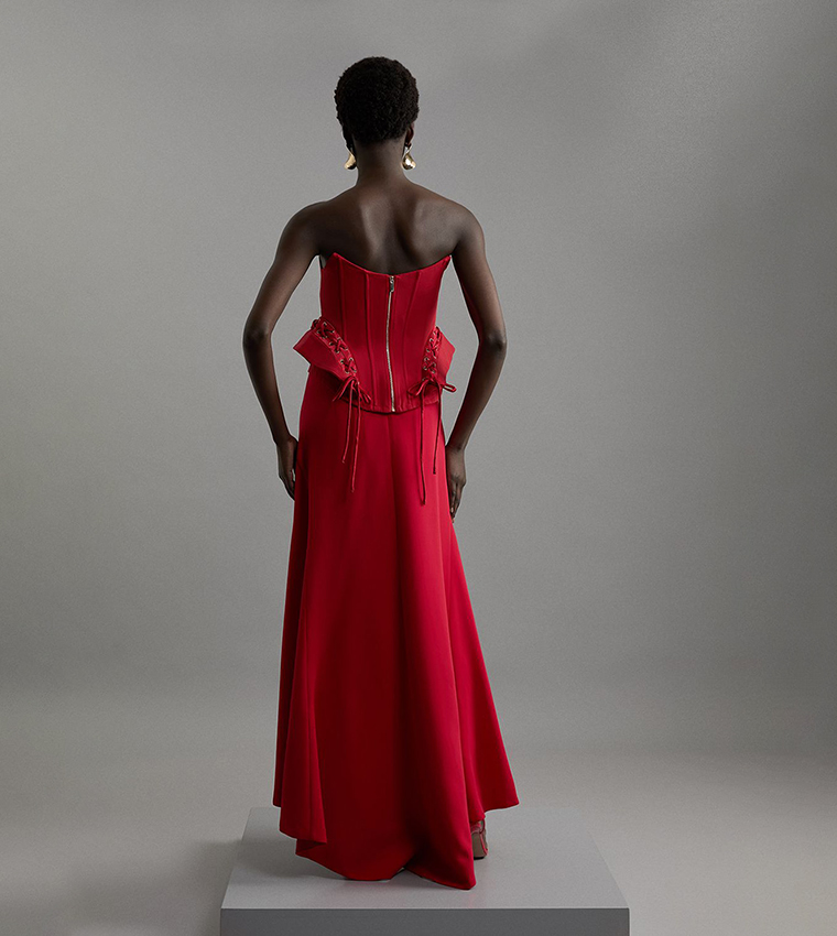 Tailored Maxi Waterfall Skirt