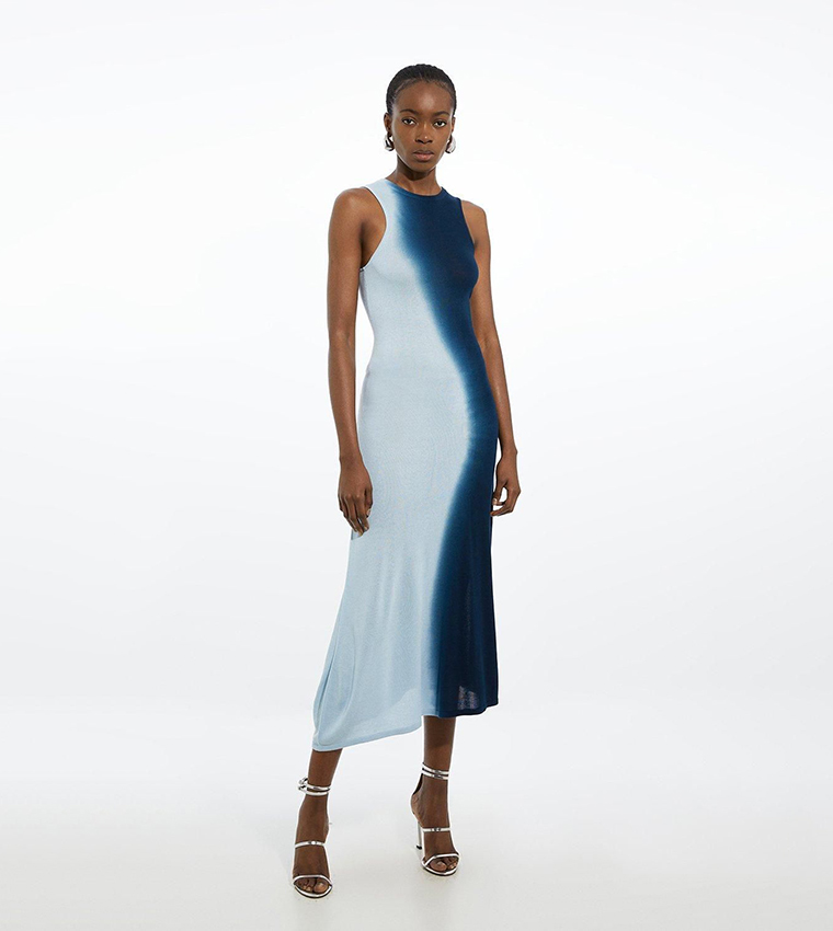 Buy Karen Millen Premium Viscose Knit Ombre Maxi Dress In Multiple Colors |  6thStreet Oman
