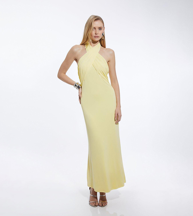 Drapey Crepe Jersey Maxi Dress