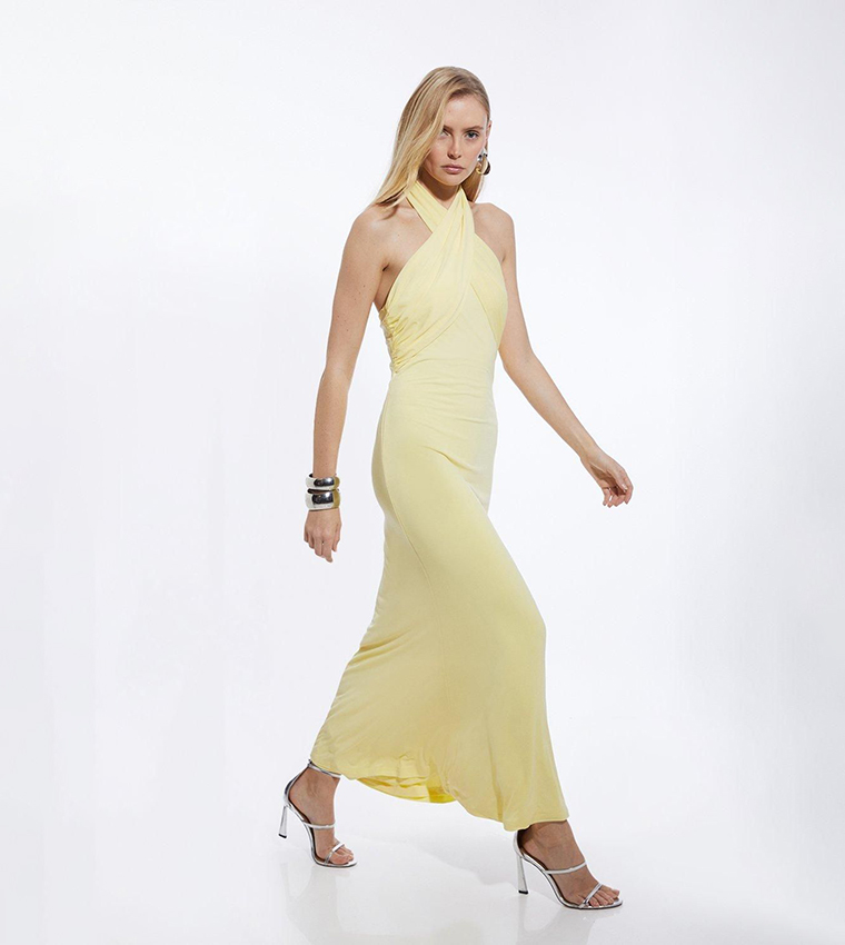 Drapey Crepe Jersey Maxi Dress