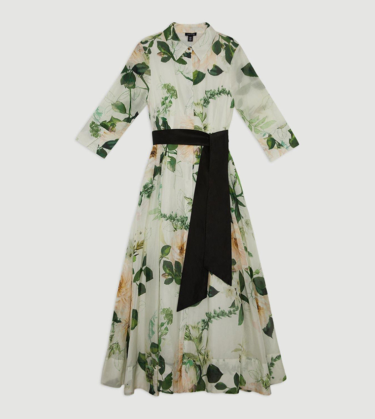 Floral Print Shirt Dress