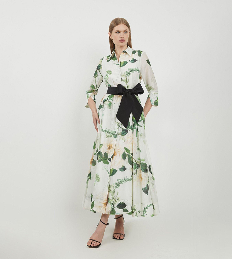 Floral Print Shirt Dress