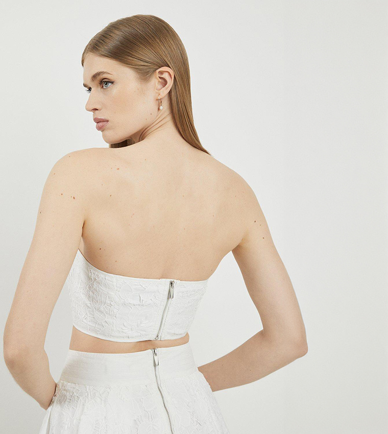 Buy Karen Millen Lydia Millen Lace Corset Top In White 6thstreet Uae