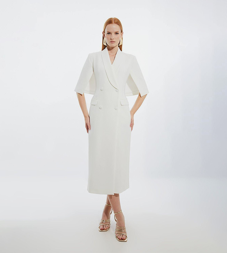 Buy Karen Millen Tailored Tuxedo Cape Sleeves Midi Blazer Dress In