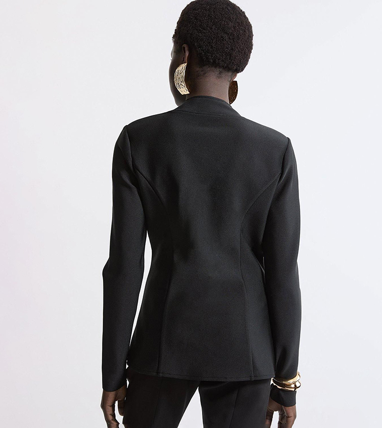 Knitted Side Zip Longline Jacket