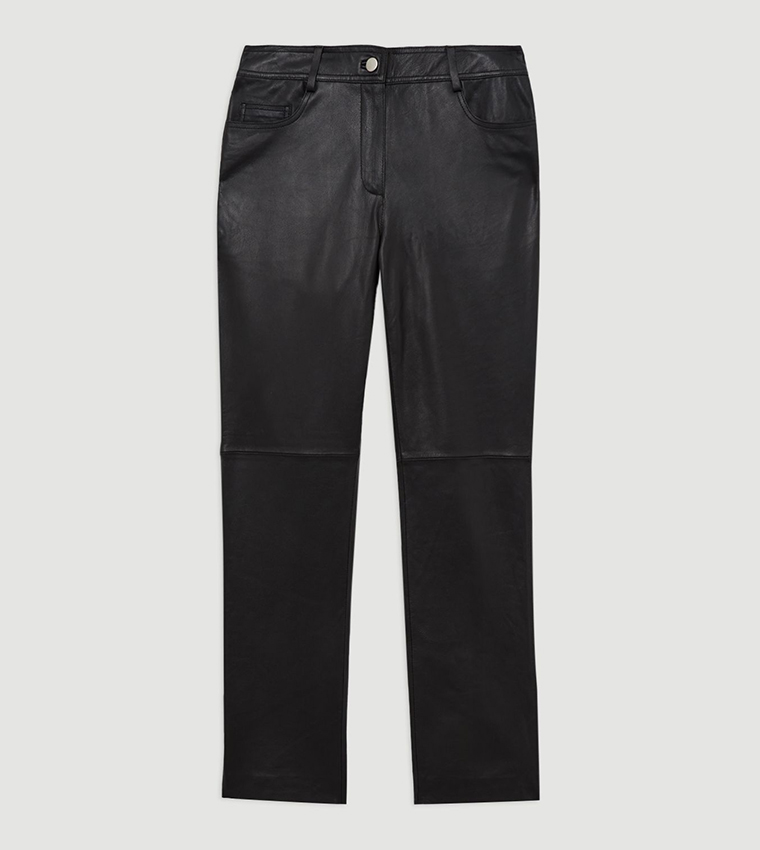The Founder Leather Slim Fit Trousers