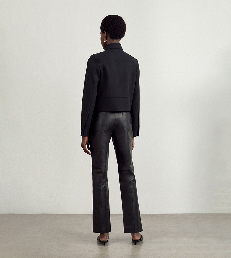 The Founder Leather Slim Fit Trousers