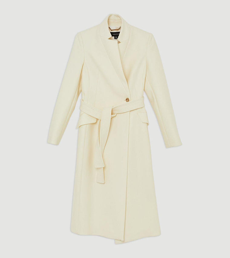 Buy Karen Millen Premium Italian Manteco Wool Investment Notch