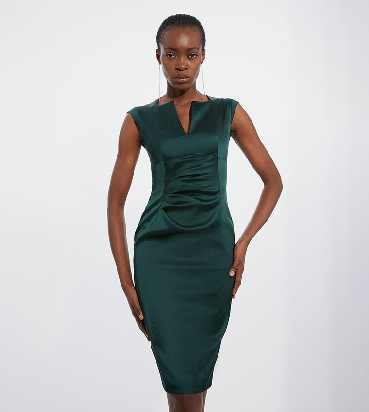 slim fit dress slacks Kennedy Pencil Dress- Forest Green US 12/UK 16 main image 0