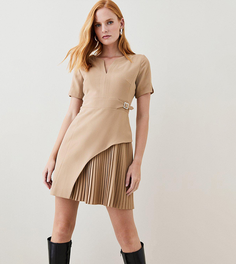Buy Karen Millen Tall Tailored Military Short Sleeves Mini Dress