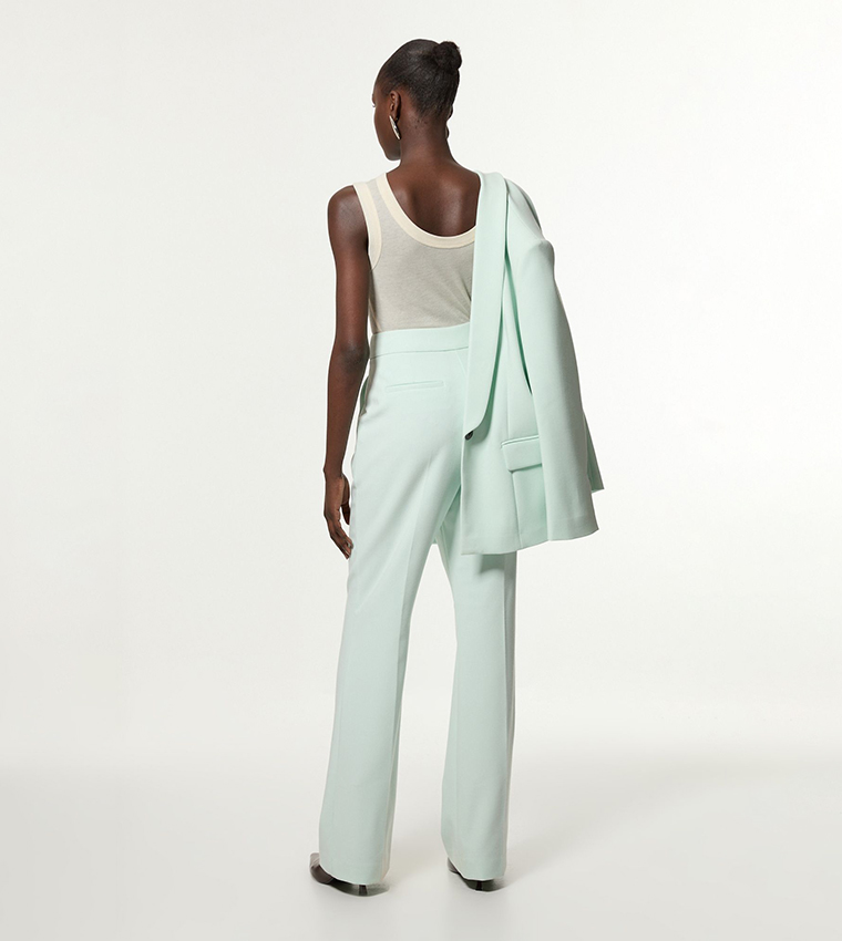 Compact Stretch Essential Tailored Straight Fit Trousers