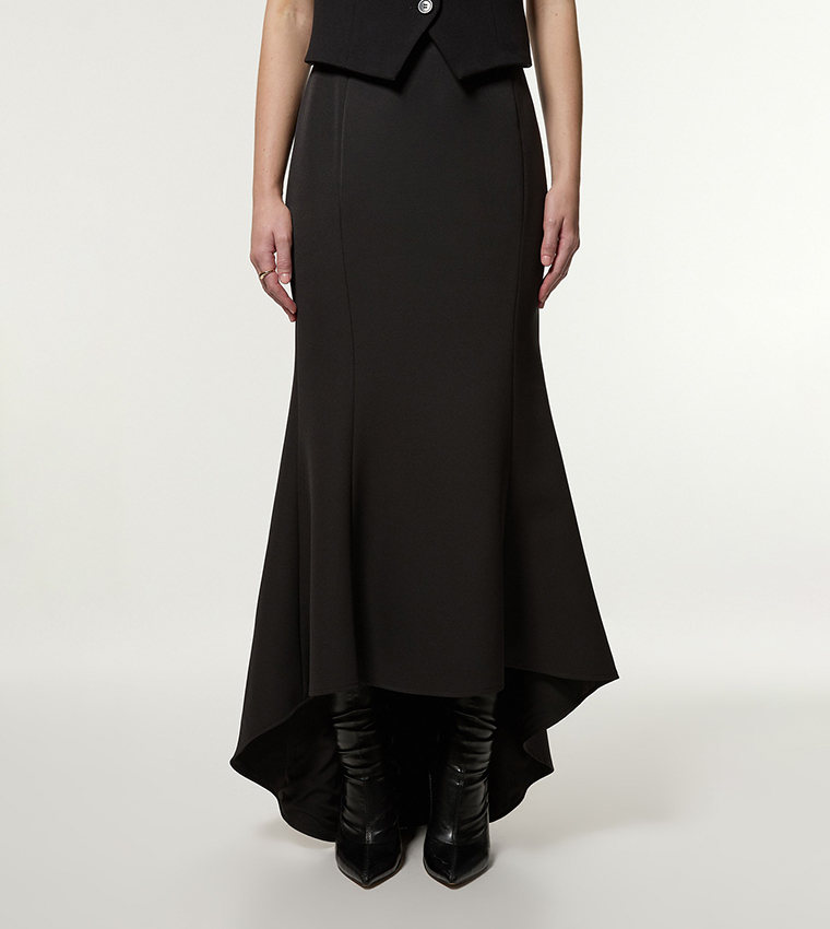 Tailored Fishtail Maxi Skirt