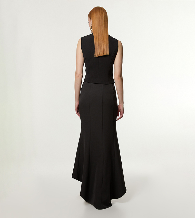 Tailored Fishtail Maxi Skirt