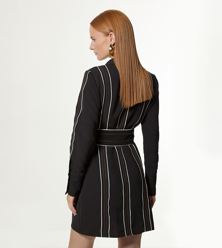 فستان ميني لف برباط وحزام