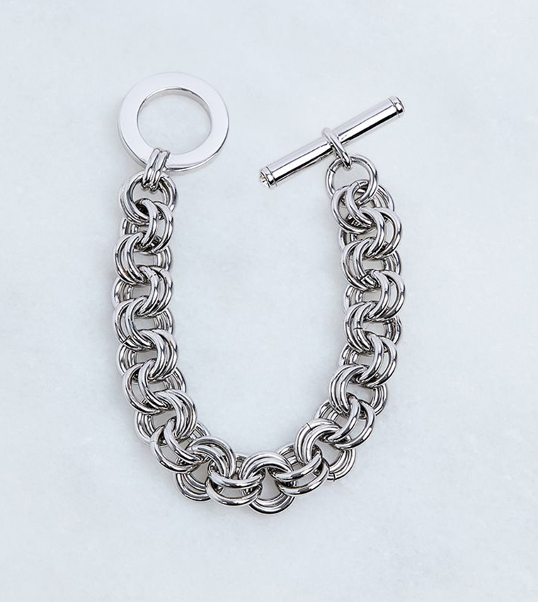 Crystal T-Bar Chain Bracelet