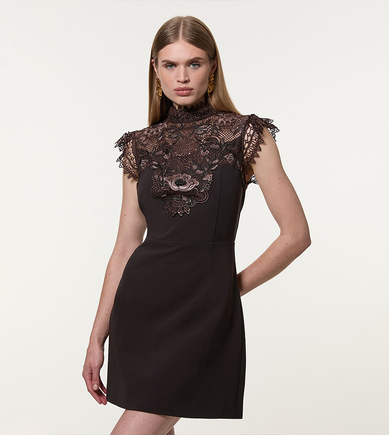 فستان ميني منسوج