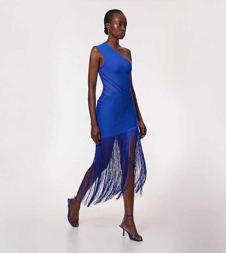 karen millen sheer dress Natural Long Sleeve Sheer Skirt Maxi Knit Dress
