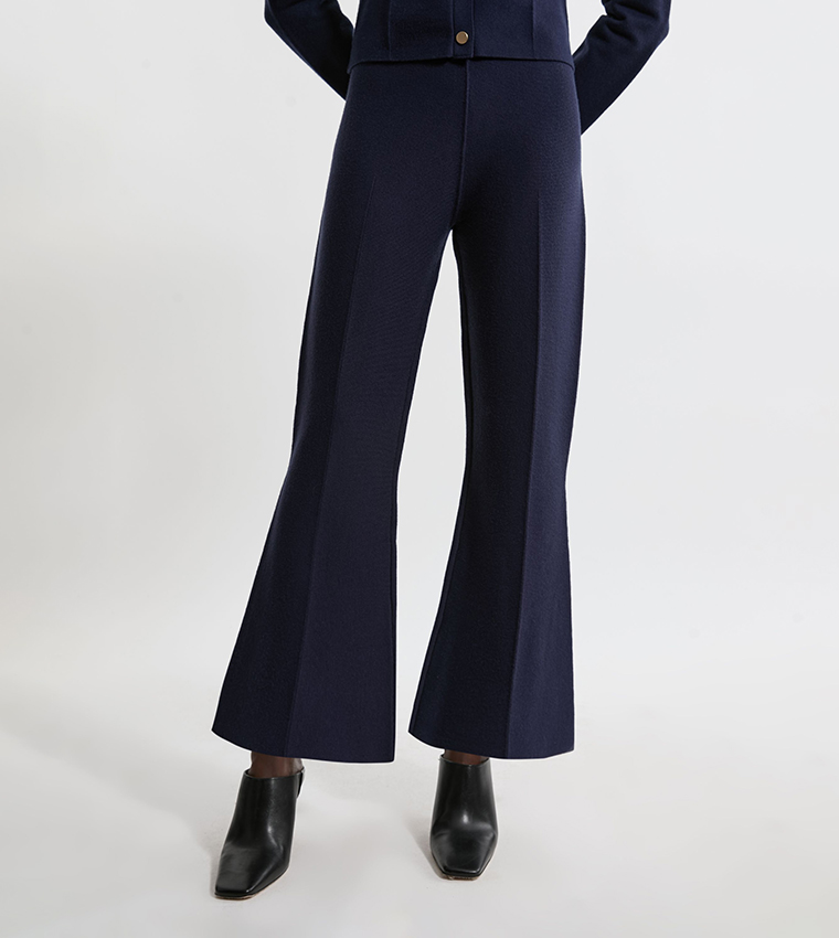 Flared Knitted Trousers