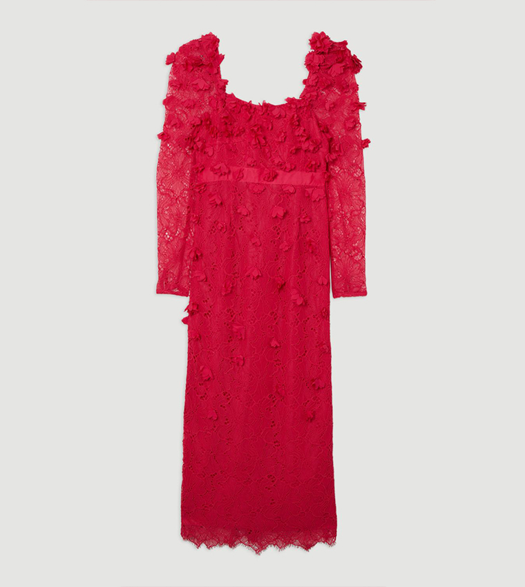 chinese dress ladies Women Size 6 Karen Millen Dusty Pink Lace, Embroidered Sheath Dress  VIDA  STYLE SHOP