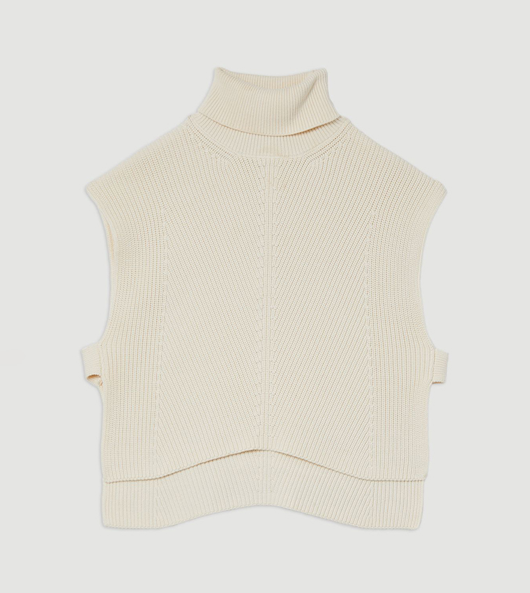 Ribbed Tabbard Knitted Sweater Vest