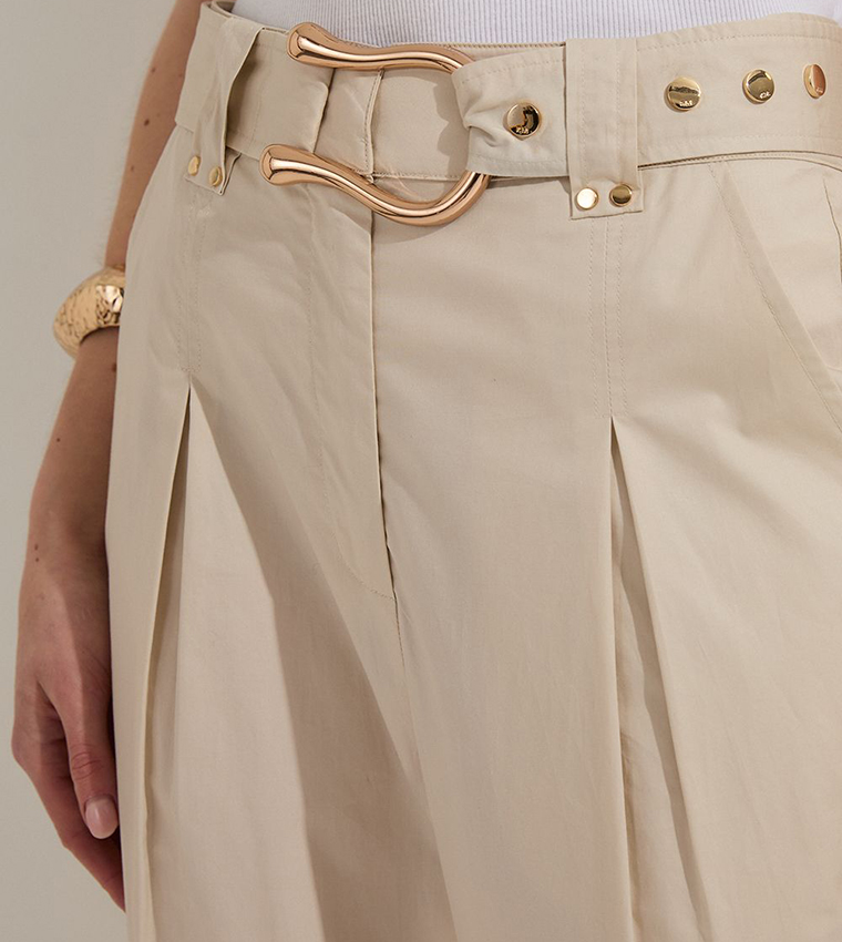 Pleat Detail Straight Fit Trousers