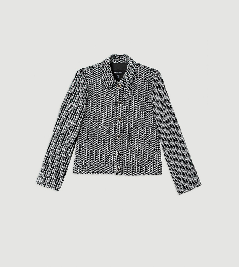 Jacquard Single Breasted Tailored Blazer