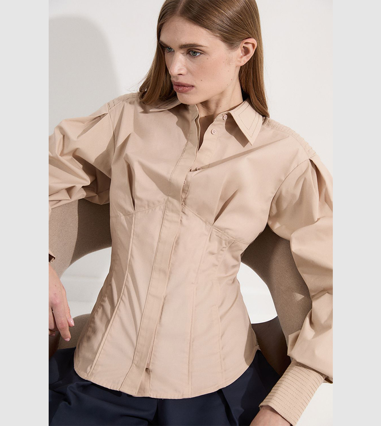 Archive Collection - Poplin Balloon Sleeves Shirt