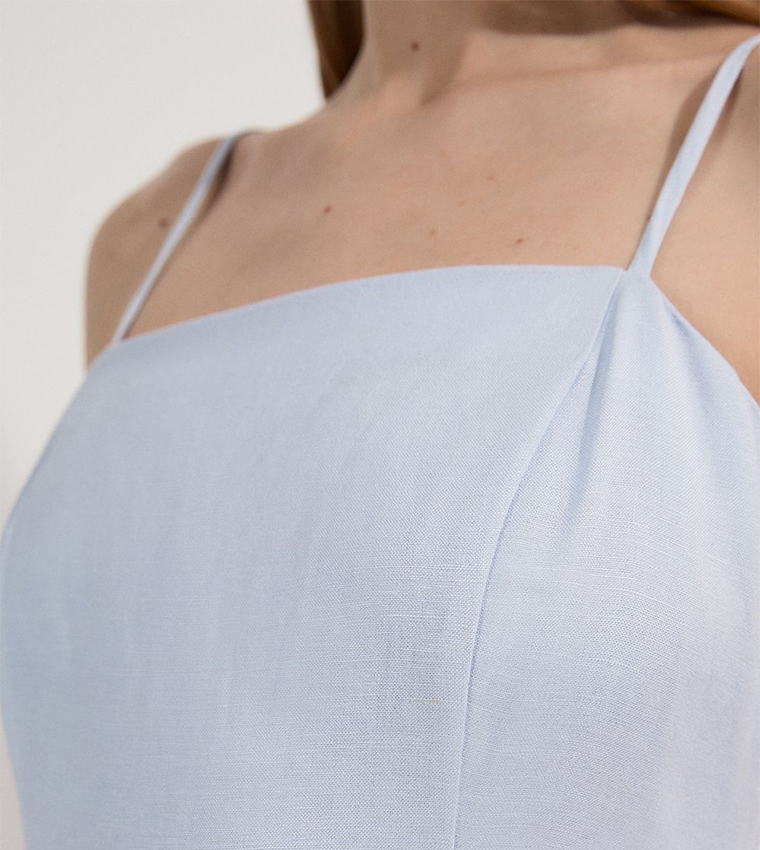 Tall Linen Strappy Prom Maxi Dress