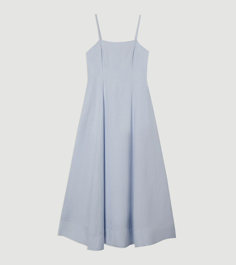 Tall Linen Strappy Prom Maxi Dress