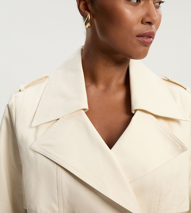 Curve Quilted Trench Coat