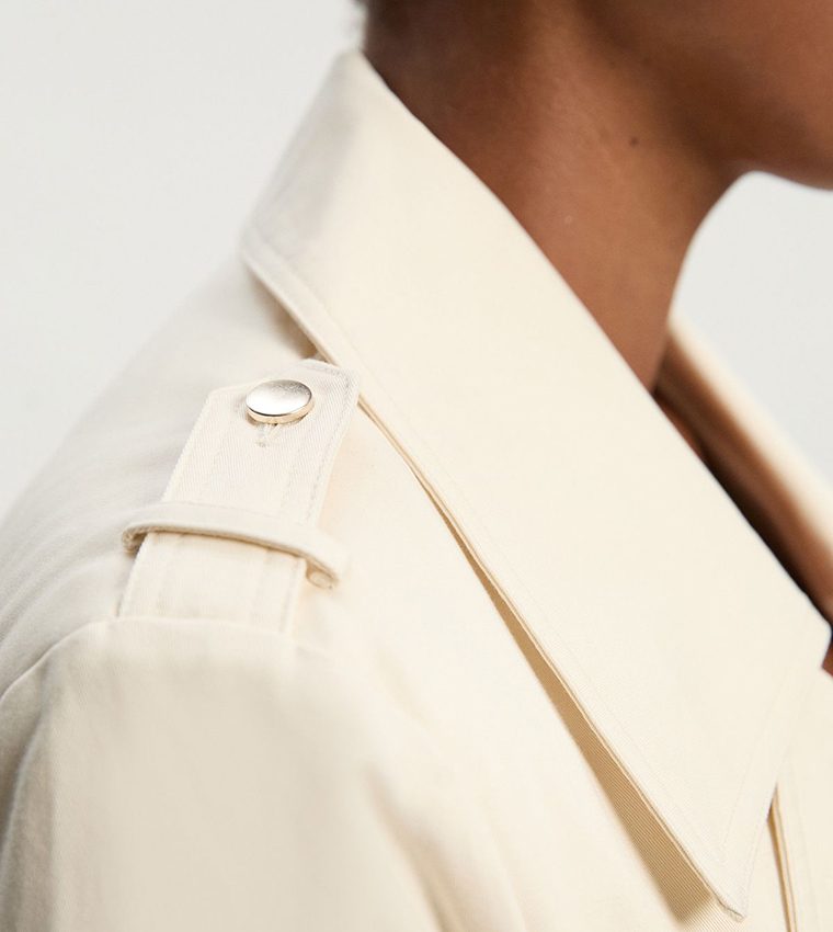 Curve Quilted Trench Coat