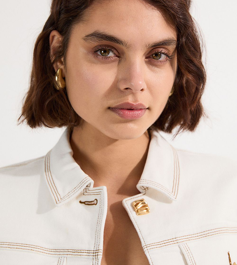 Button Front Denim Jacket