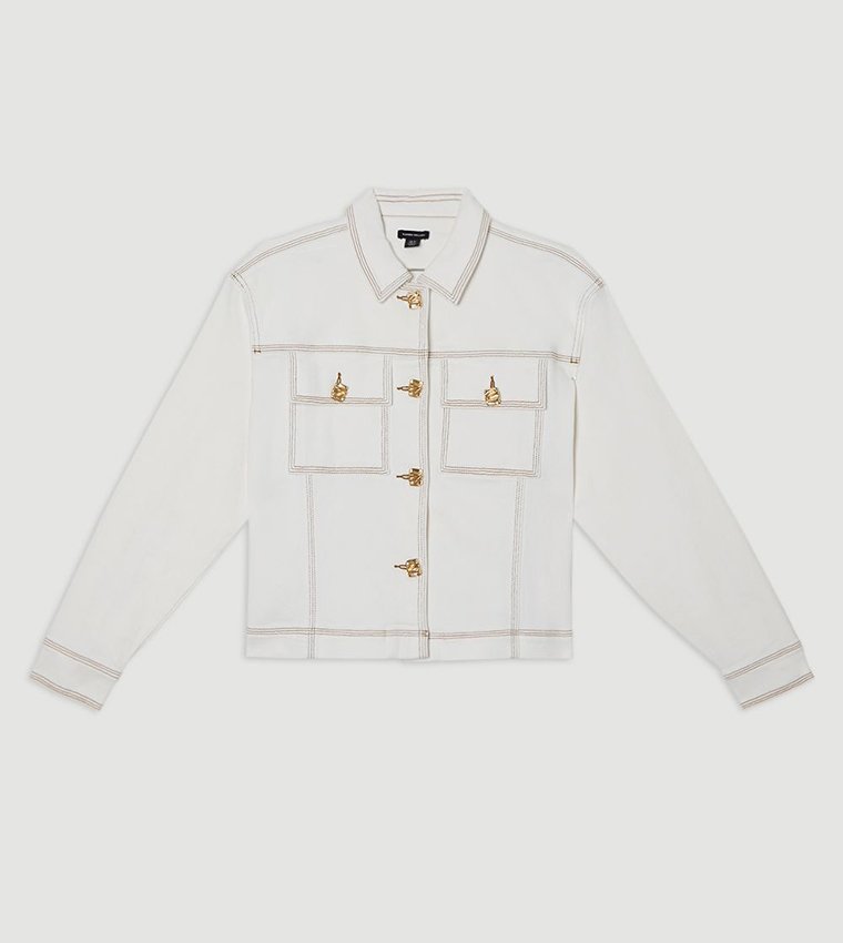 Button Front Denim Jacket