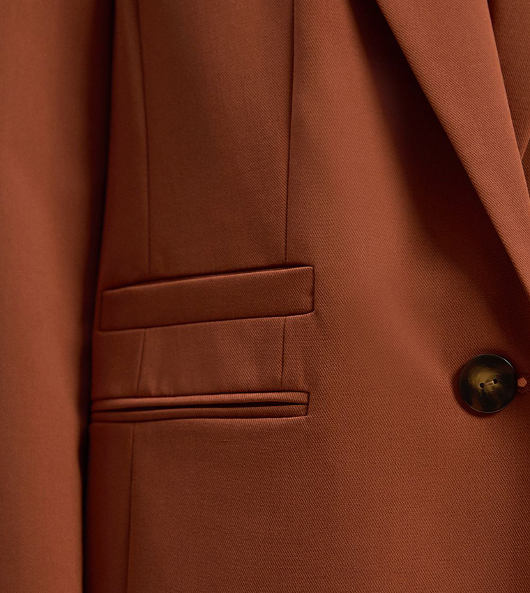 Tailored Twill Single Breasted Oversized Blazer