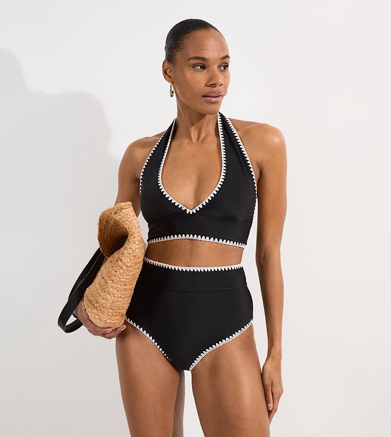 شورت بيكيني بخصر عالي