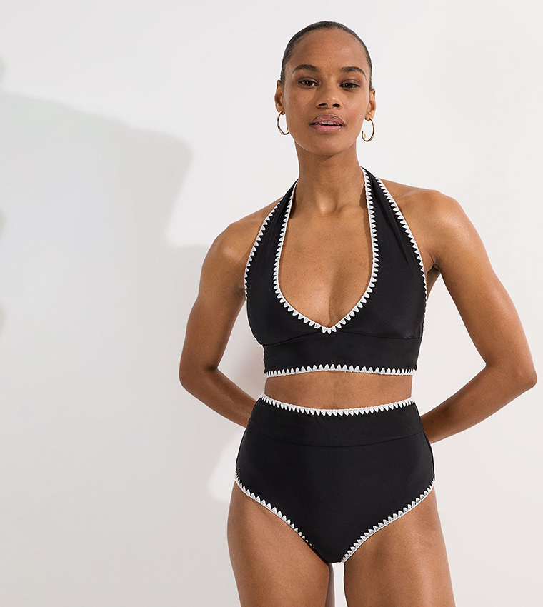 شورت بيكيني بخصر عالي