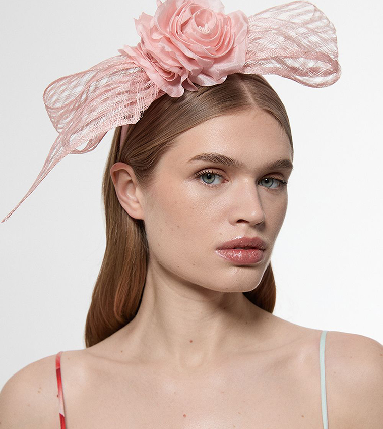 Mesh Floral Bow Headband
