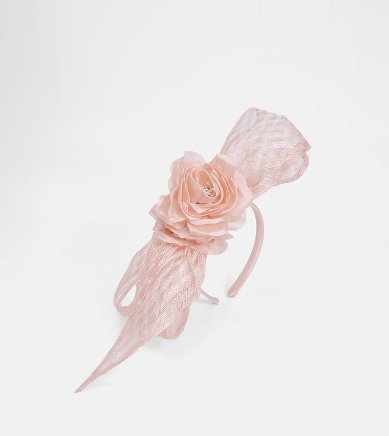 Mesh Floral Bow Headband