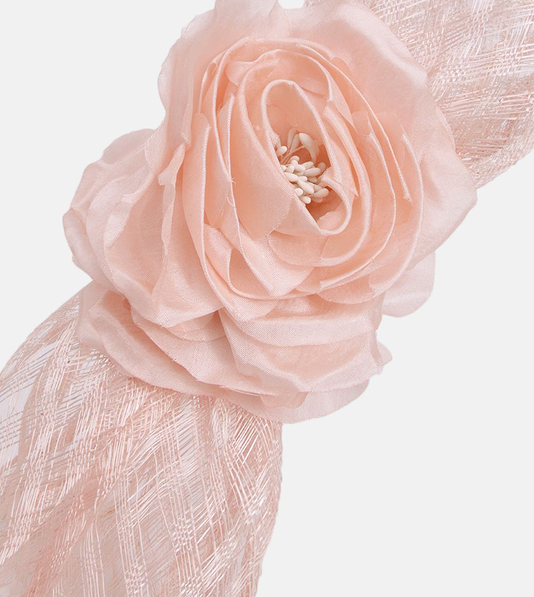 Mesh Floral Bow Headband