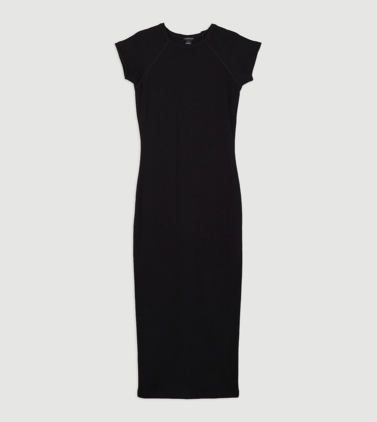 Petite Compact Jersey Cap Sleeves Maxi Dress