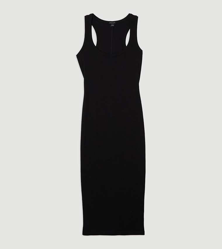Petite Compact Jersey Racer Maxi Dress