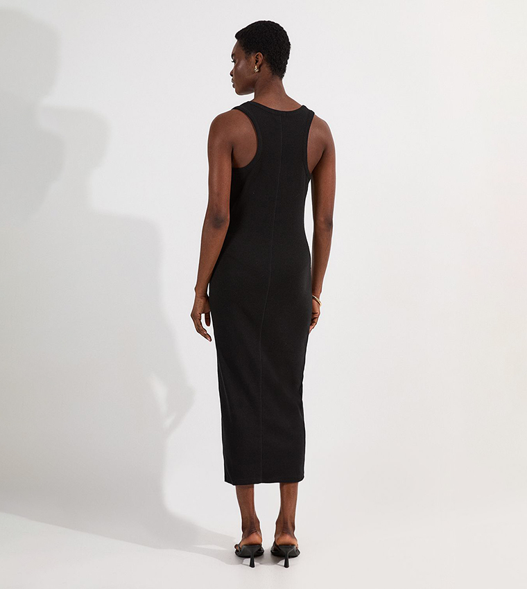 Petite Compact Jersey Racer Maxi Dress